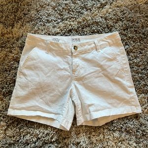 White cargo shorts